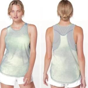 Lululemon Sculpt Tank Top II Ocean Spray Gray Yellow Athletic Size 6